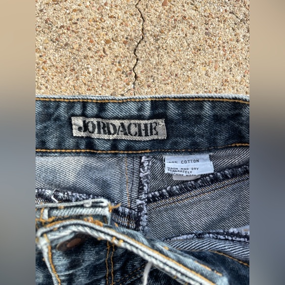 Jordache RARE Vintage 80s Acid Wash Tapered Mom Jeans - Picture 3 of 5